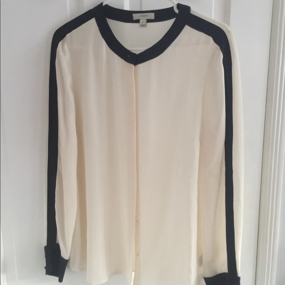 J Crew Blouse 100% silk size 8 very good condition